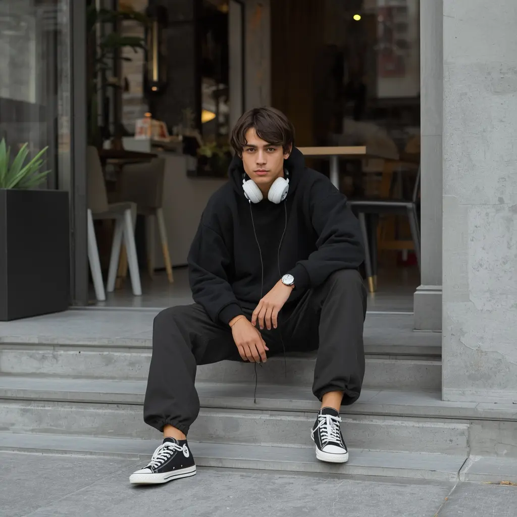 Casual Street DP - gen z aesthetic dp for instagram with casual black hoodie streetwear Casual Street DP - gen z aesthetic dp for instagram with casual black hoodie streetwear | BiosStyle HD Instagram DP