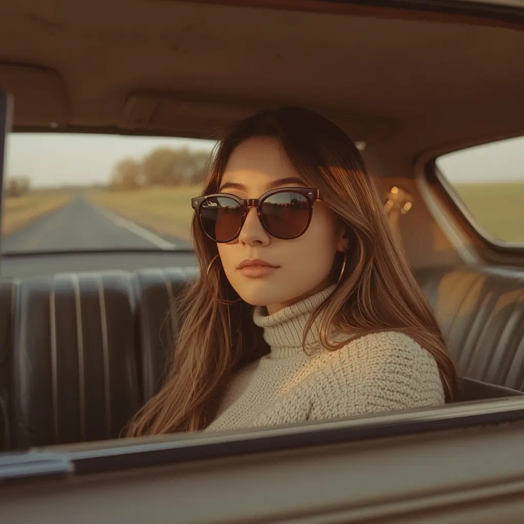 Vintage Car Girl DP - gen z aesthetic dp for instagram with dreamy vintage car portrait Vintage Car Girl DP - gen z aesthetic dp for instagram with dreamy vintage car portrait | BiosStyle HD Instagram DP