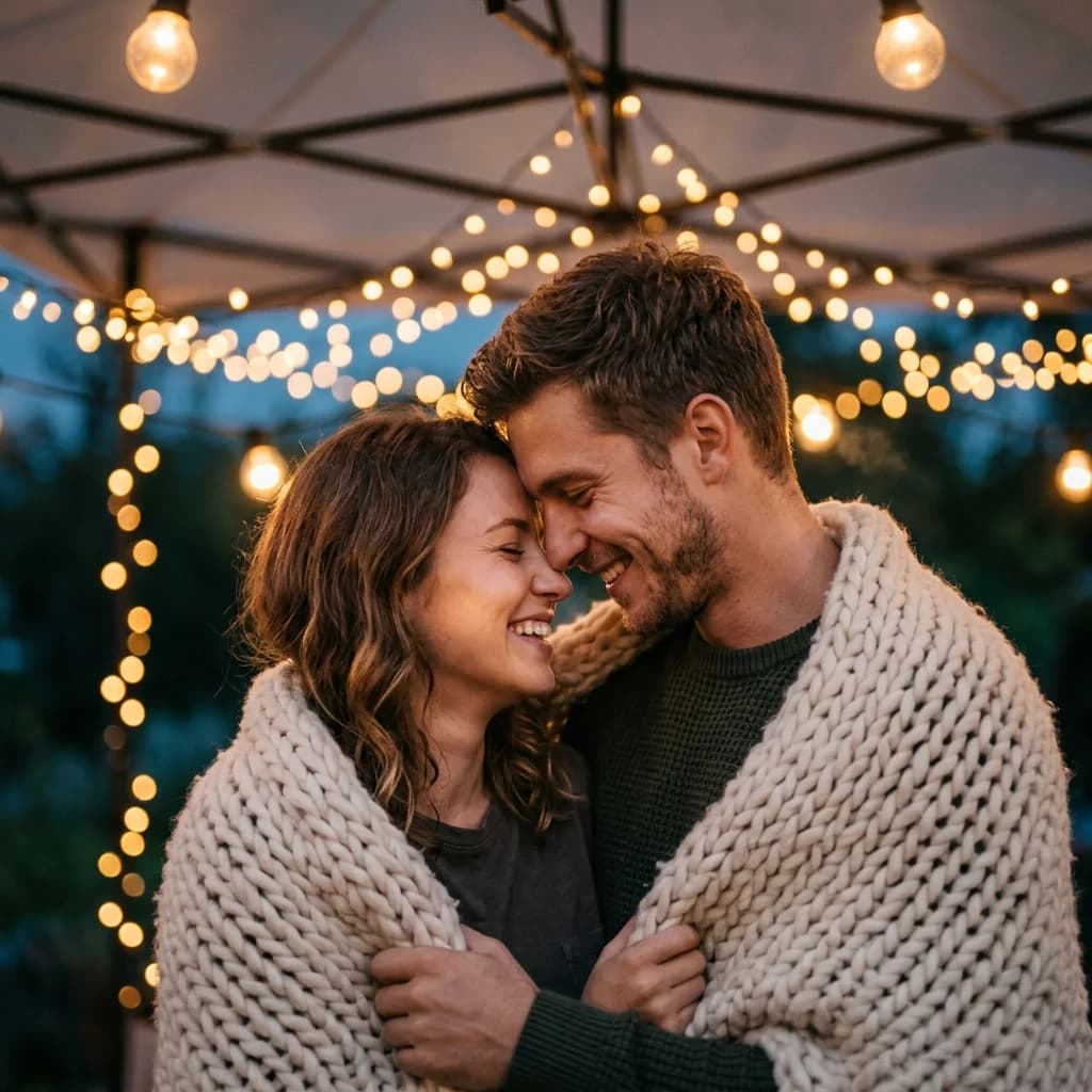 Cozy Fairy Lights Night Romance - fairy lights night couple dp for instagram Cozy Fairy Lights Night Romance - fairy lights night couple dp for instagram | BiosStyle HD Instagram DP