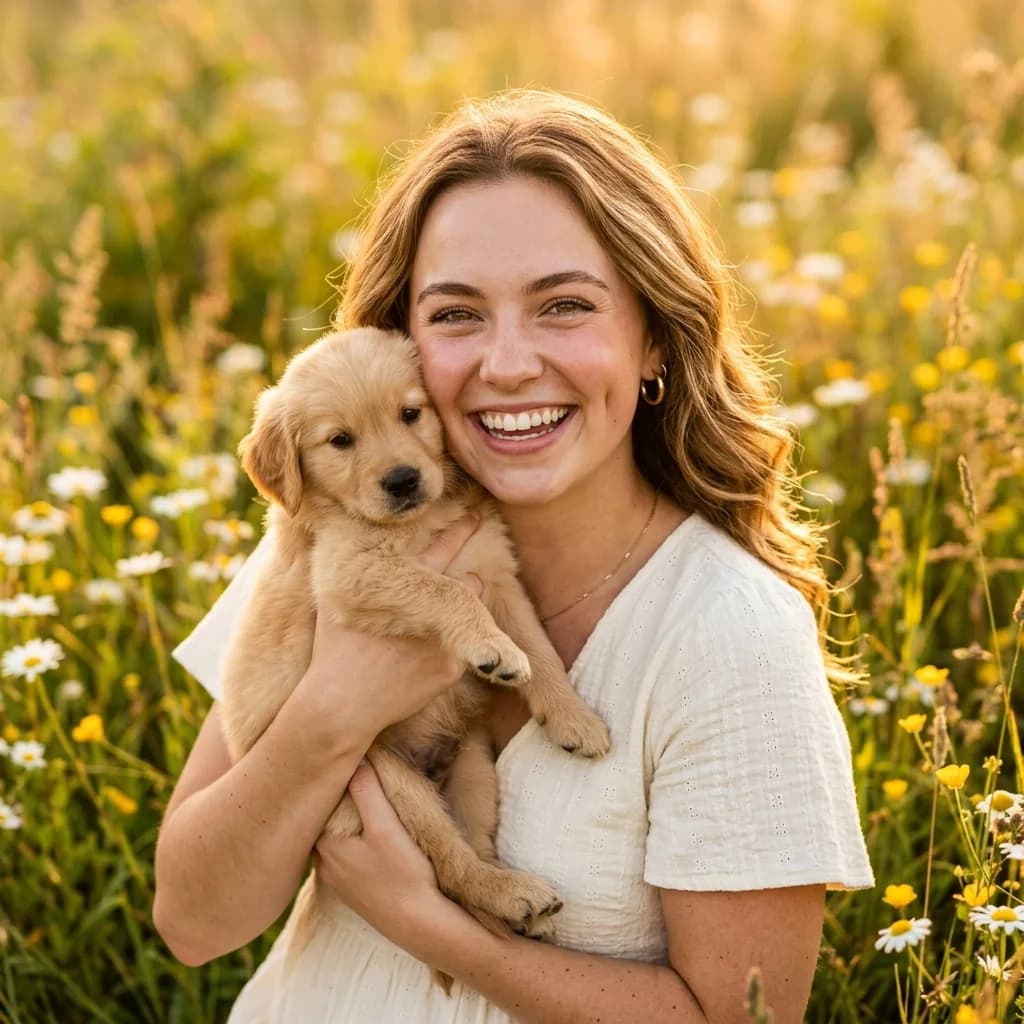 Sunshine Puppy Smile DP - Cute Instagram DP with adorable puppy and sunny garden smile Sunshine Puppy Smile DP - Cute Instagram DP with adorable puppy and sunny garden smile | BiosStyle HD Instagram DP