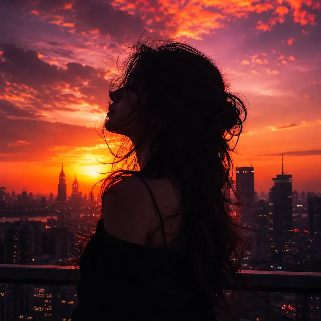 Sunset Queen - Sunset silhouette Instagram DP for girl Sunset Queen - Sunset silhouette Instagram DP for girl | BiosStyle HD Instagram DP