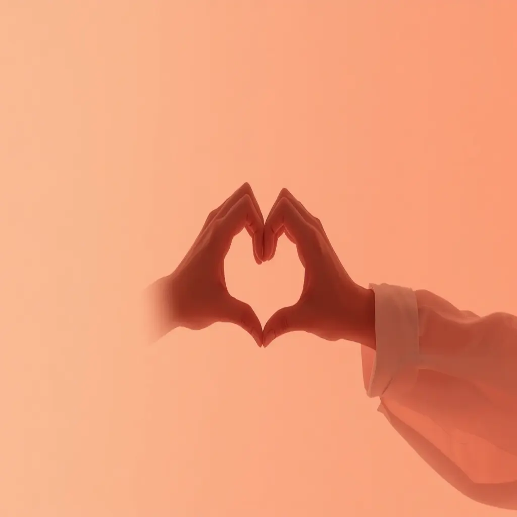 Blush Heart Love DP - Romantic love DP for Instagram with a couple creating a heart shape Blush Heart Love DP - Romantic love DP for Instagram with a couple creating a heart shape | BiosStyle HD Instagram DP