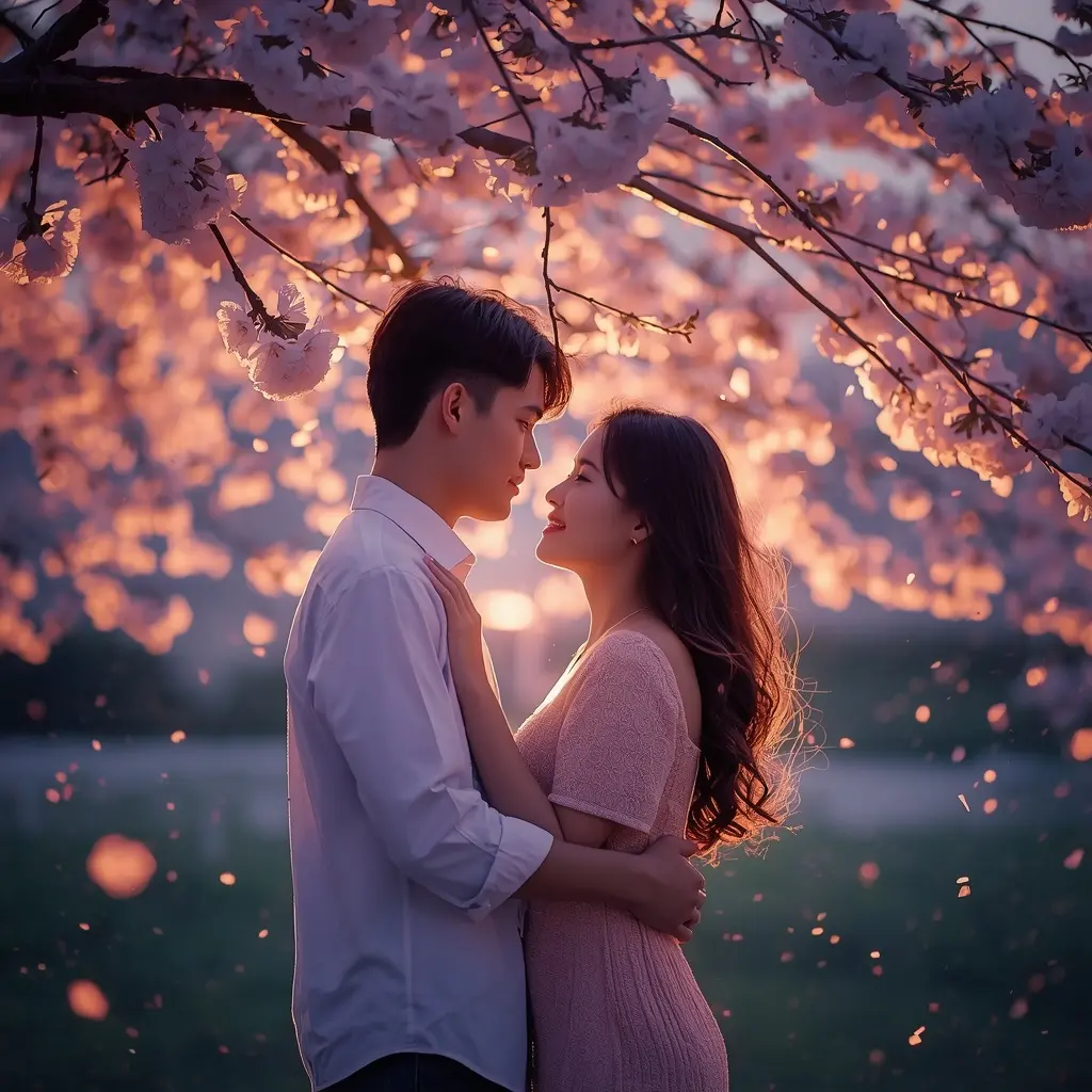 Cherry Blossom Love DP - Dreamy aesthetic love DP for Instagram with couple under cherry blossoms Cherry Blossom Love DP - Dreamy aesthetic love DP for Instagram with couple under cherry blossoms | BiosStyle HD Instagram DP