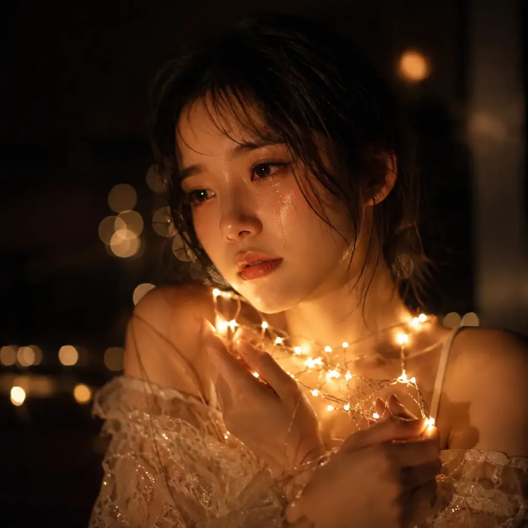Fairy Light Sad DP - sad dp for instagram with fairy lights and emotional mood Fairy Light Sad DP - sad dp for instagram with fairy lights and emotional mood | BiosStyle HD Instagram DP