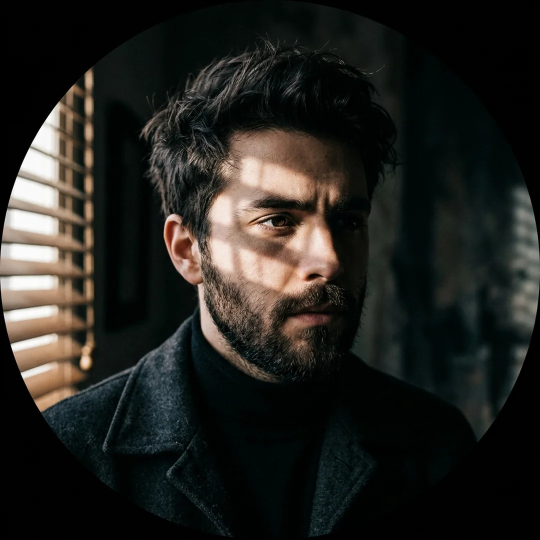Dark moody shadow silhouette aesthetic DP for Instagram circular profile picture