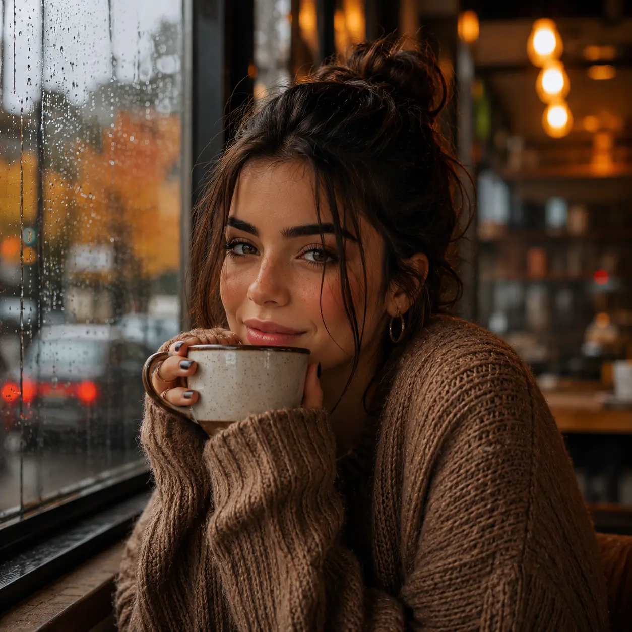 Coffee Mood DP - Best Instagram DP for girls with cozy cafe aesthetic and coffee portrait
