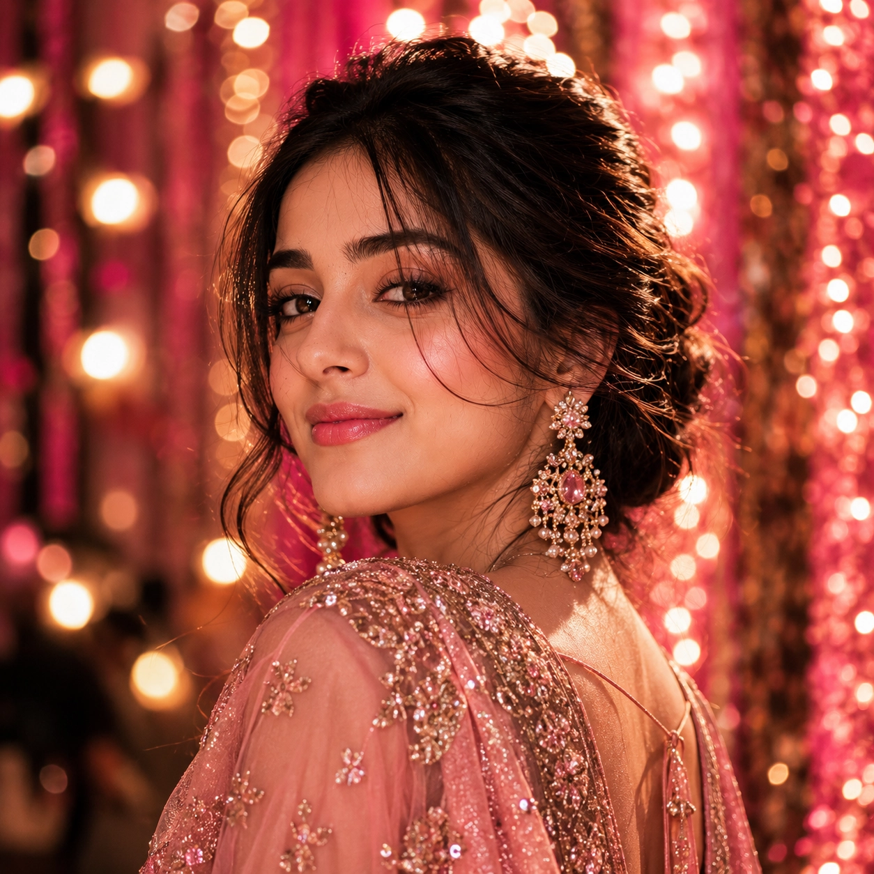 Pink Glam - Glamorous pink Instagram DP for girl